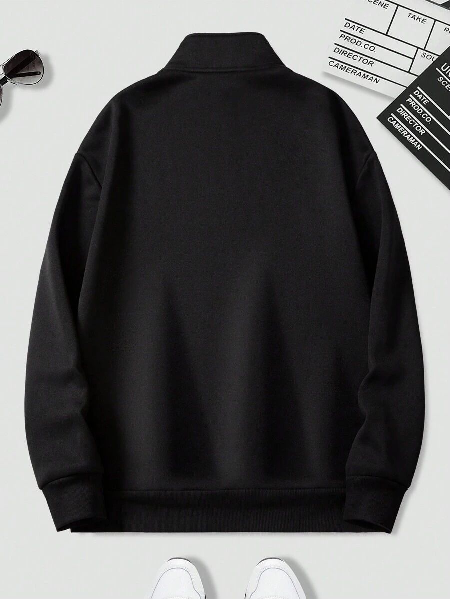 CotiQ Men Full Sleeve Solid Sweatshirt