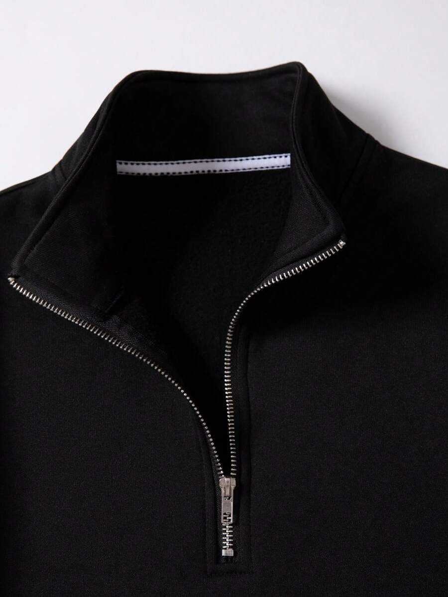 CotiQ Men Full Sleeve Solid Sweatshirt