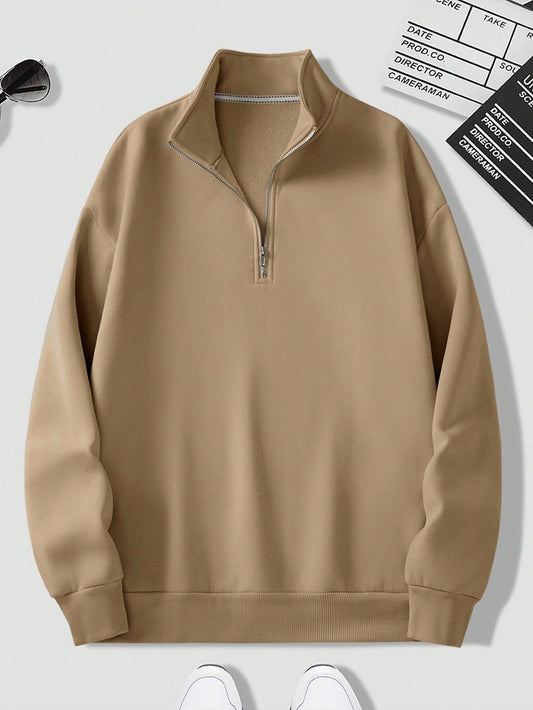 CotiQ Men Full Sleeve Skin Solid Sweatshirt