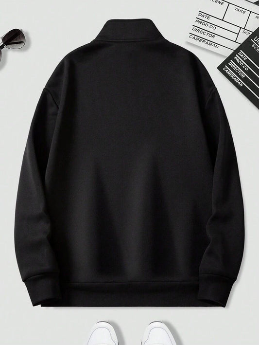 CotiQ Men Full Sleeve Solid Sweatshirt